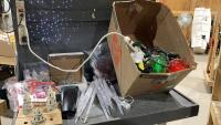 BIG BOX OF CHRISTMAS LIGHTS, CANDLE HOLDERS