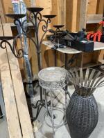 Three pieces of metal decor