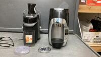 BIG BOSS JUICER AND HAMILTON BEACH SINGLE SERVE COFFEE MAKER