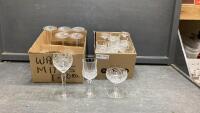 (2) BOXES W/ CRYSTAL STEMWARE
