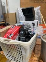 Basket of plumbing parts