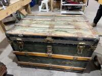 Wooden steamer trunk