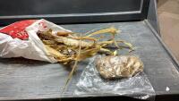 BAG OF RAWHIDE PIECES + GRANULAR HIDE GLUE