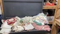 BAGFUL OF CROCHETED DOILIES & OTHER LINENS
