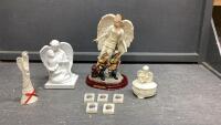 COLLECTION OF ANGELS, (5) PEWTER ANGEL BRIDE BLESSINGS