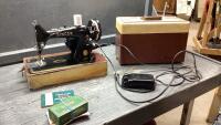 ANTIQUE ELECTRIC SINGER SEWING MACHINE
