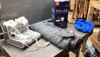 WEIGHTED BLANKET, HEATED SLIPPERS, POLAR TROPIC PILLOW