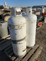 Two 100 lb propane tanks