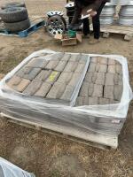 Pallet of retaining wall concrete block