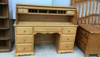 LARGE ROLL-TOP DESK - 2-PIECE