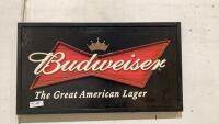 BUDWEISER SIGN - IT DOES NOT LIGHT UP BUT LOOKS LIKE NEON TUBES