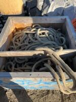 Crate of heavy braided rope
