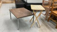 OLD COFFEE TABLE & WOOD TV TRAY