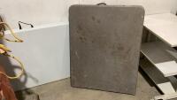 (2)FOLDING TABLES - ONE BROWN, ONE WHITE