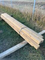Bundle of 10 foot 4 x 4 treated