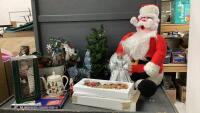 LARGE BOX OF CHRISTMAS DECOR