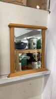 OAK FRAMED WALL MIRROR
