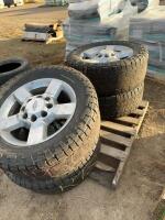 Set of 20 inch tires on Chevrolet rims