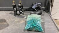PAINT BALL GUN AND ACCESSORIES