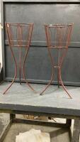 (2) MATCHING METAL PLANT STANDS