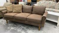 SMALL 3-SEATER SOFA - MICROSUEDE