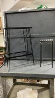 (2) BLACK METAL PLANT STANDS