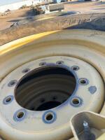 Set of four INDUSTRIAL TELAHANDLER TIRES ON RIMS
