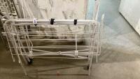 METAL ROLLING SHOE RACK/SHELF UNIT + OVER THE DOOR SHELF