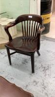 VINTAGE WOOD OFFICE CHAIR