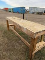 8 foot wooden Work bench