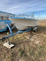 17 foot thermal glass motor boat on easy loader boat trailer (NO VIN )