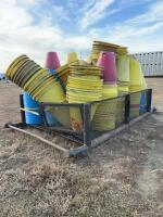 Steel skid, full of pipeline cones
