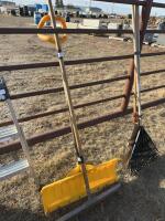 Snow shovel, and squeegee