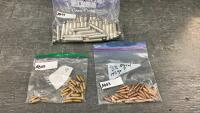 ASSORTED BRASS - (2) PACKS BULLETS, (1) PACKAGE CARTRIDGES