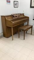 MASON & RISCH PIANO W/ BENCH + MUSIC BOOKS