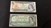 (2) CANADA ONE DOLLAR BILLS - 2