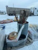Pallet of miscellaneous tools