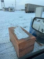Smaller orange, steel toolbox