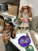 PORCELAIN DOLLS,SPINNERS,CLOCK - 2