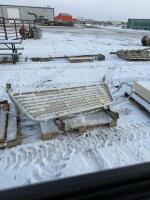 Pallet with aluminum headache, rack, and front chrome grill