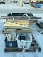 Pallet of steel shelving