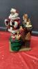 KIRKLAND FABRIC MACHE SANTA - STUFFING STOCKINGS - 2