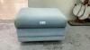 BLUE VELOUR ROLLING OTTOMAN