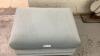 BLUE VELOUR ROLLING OTTOMAN - 2