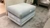 BLUE VELOUR ROLLING OTTOMAN - 3