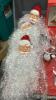 (2) BOXES CHRISTMAS DECOR - ANIMATED MR & MRS CLAUS, SMALL NATIVITY SET, WREATH HOLDERS, STOCKINGS, (4) WICKER BELLS - 4