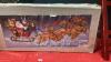 BOX W/ PLASTIC ICICLES, SANTA ON LADDER, TEA LIGHT HOLDER, METAL STAR, SANTA & RENDEER DECOR, PANEL W/ NATIVITY STICKERS - 3