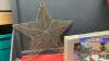 BOX W/ PLASTIC ICICLES, SANTA ON LADDER, TEA LIGHT HOLDER, METAL STAR, SANTA & RENDEER DECOR, PANEL W/ NATIVITY STICKERS - 5