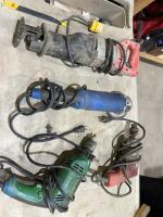 Box of various corded tools