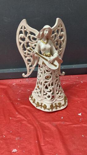 LED LIGHTED ANGEL FIGURINE - PORCELAIN